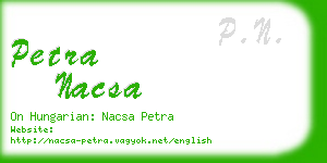 petra nacsa business card